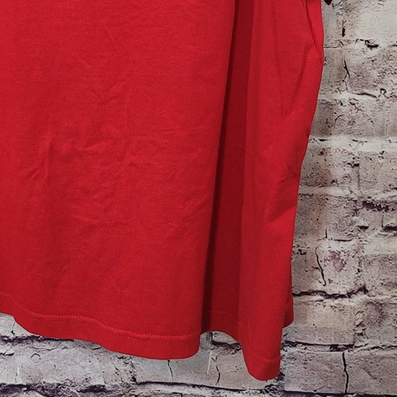 New Orleans Air Waves Inc Short Sleeve Tee Shirt Red - Gold Emblem - Picture 6 of 9